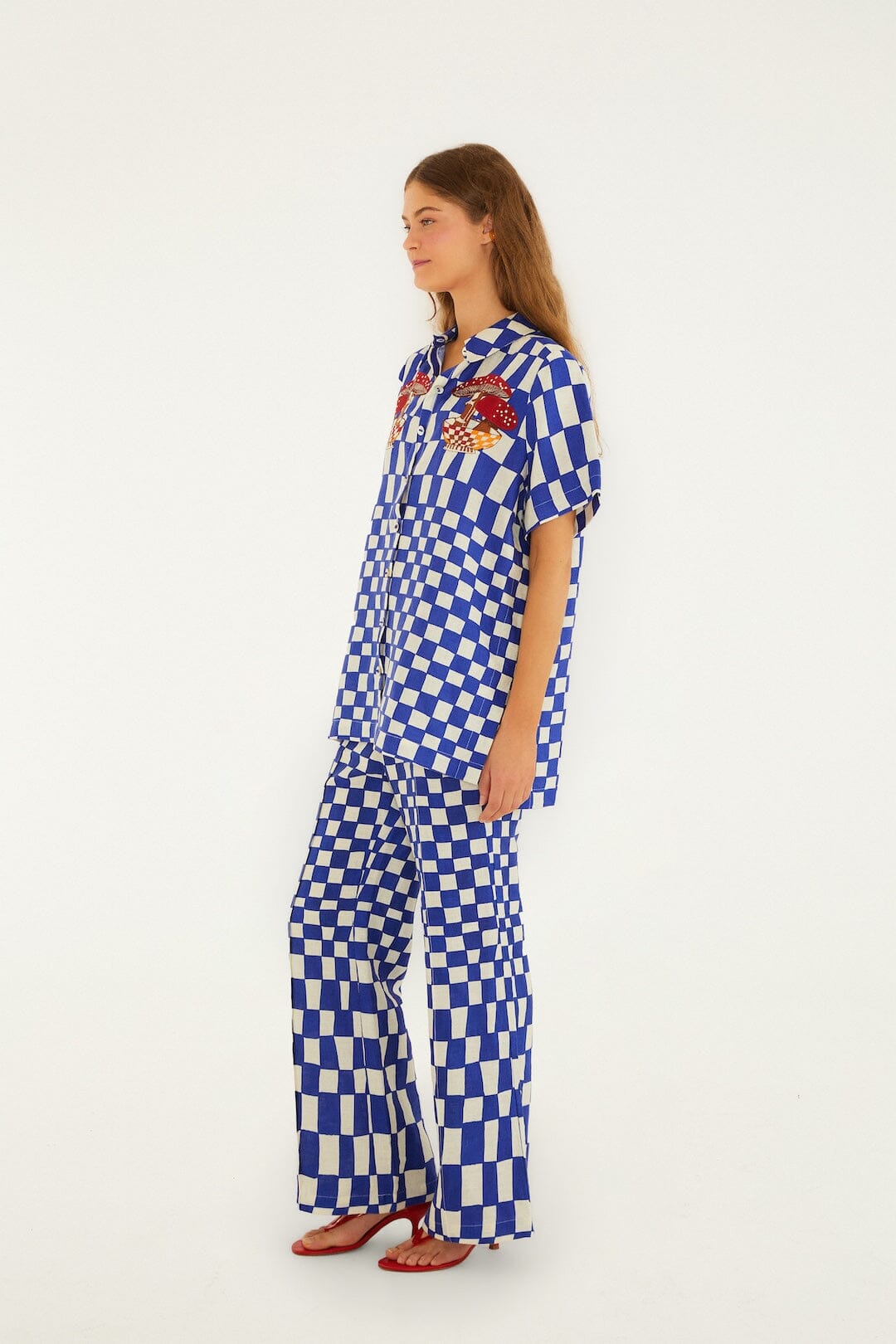 DIFFUSELY_Checkered Blue Chemise - Checkered Blue