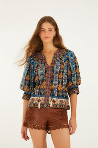 Tapestry Blue Blouse - Tapestry Blue