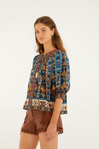 Tapestry Blue Blouse - Tapestry Blue