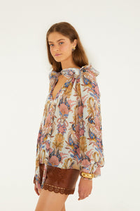 Sea Garden Off White Blouse - Sea Garden Off White
