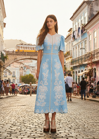 DIFFUSELY_Blue Robe midi - Blue