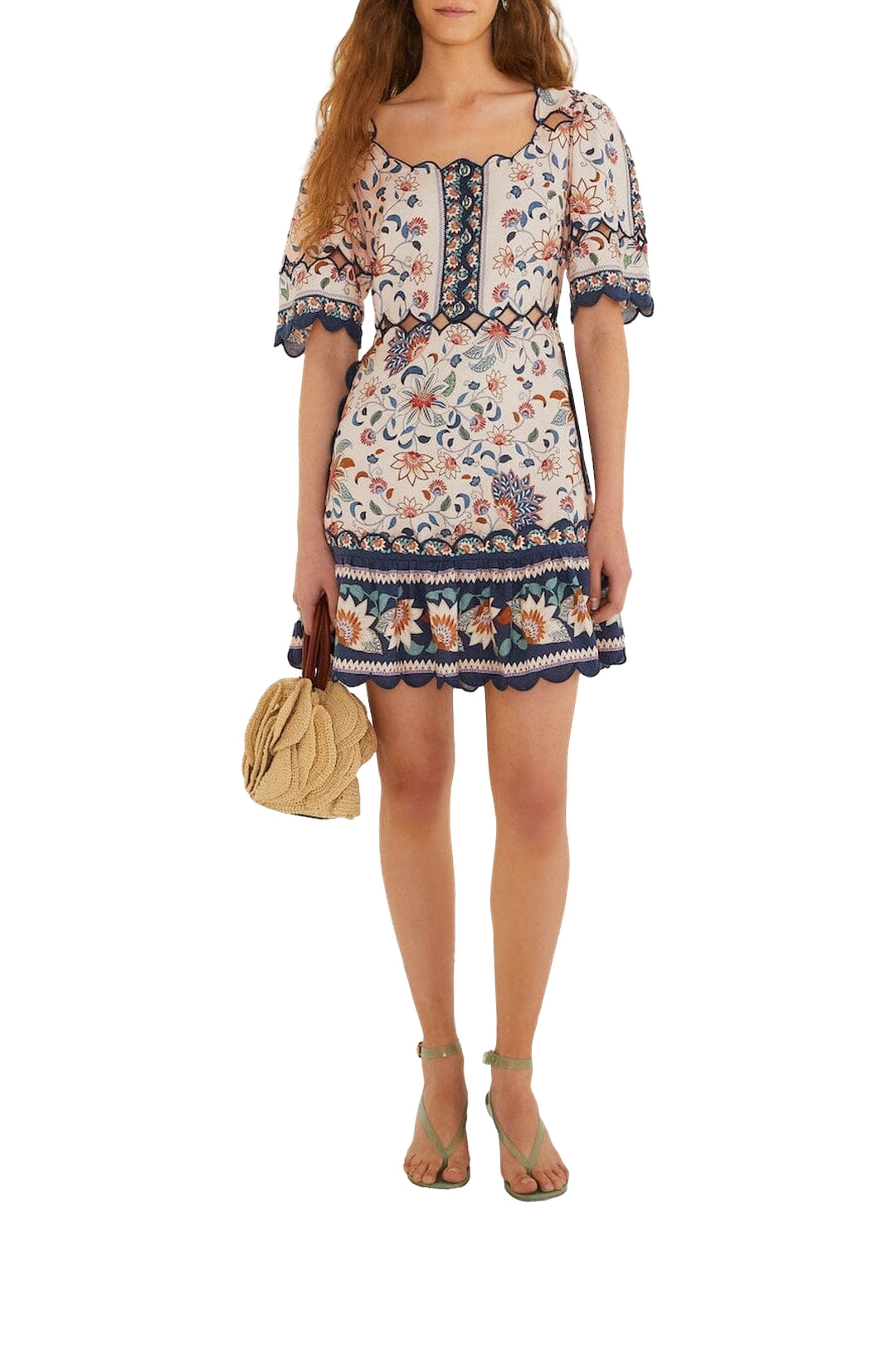 NEW_DIFFUSELY_Floral Delhi Light Pink Robe courte - Floral Delhi Light Pink
