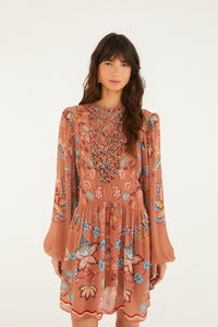 DIFFUSELY_Boho Enchance Mocha Robe courte - Boho Enchance Mocha