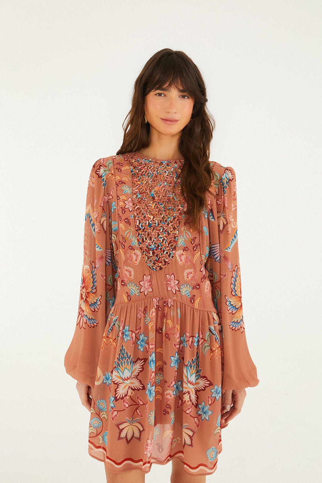 DIFFUSELY_Boho Enchance Mocha Robe courte - Boho Enchance Mocha