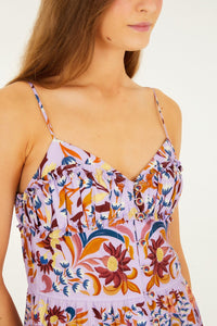 Flower Tiles Lilac Robe longue - Flower Tiles Lilac