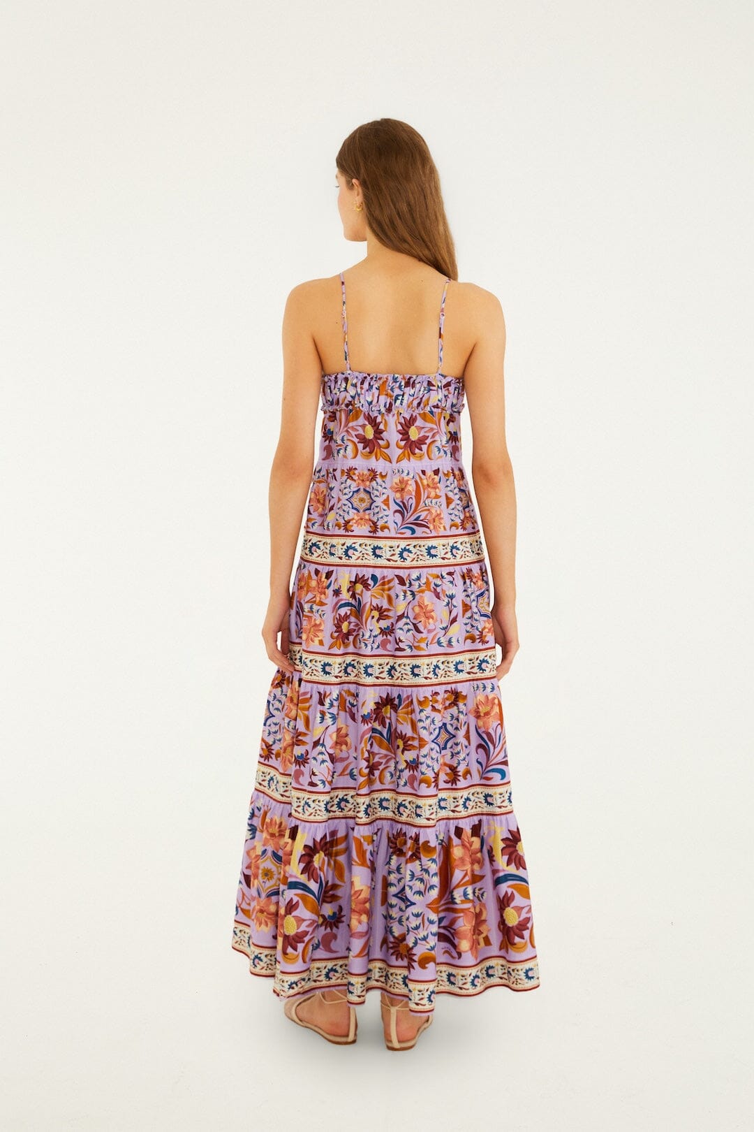 Flower Tiles Lilac Robe longue - Flower Tiles Lilac
