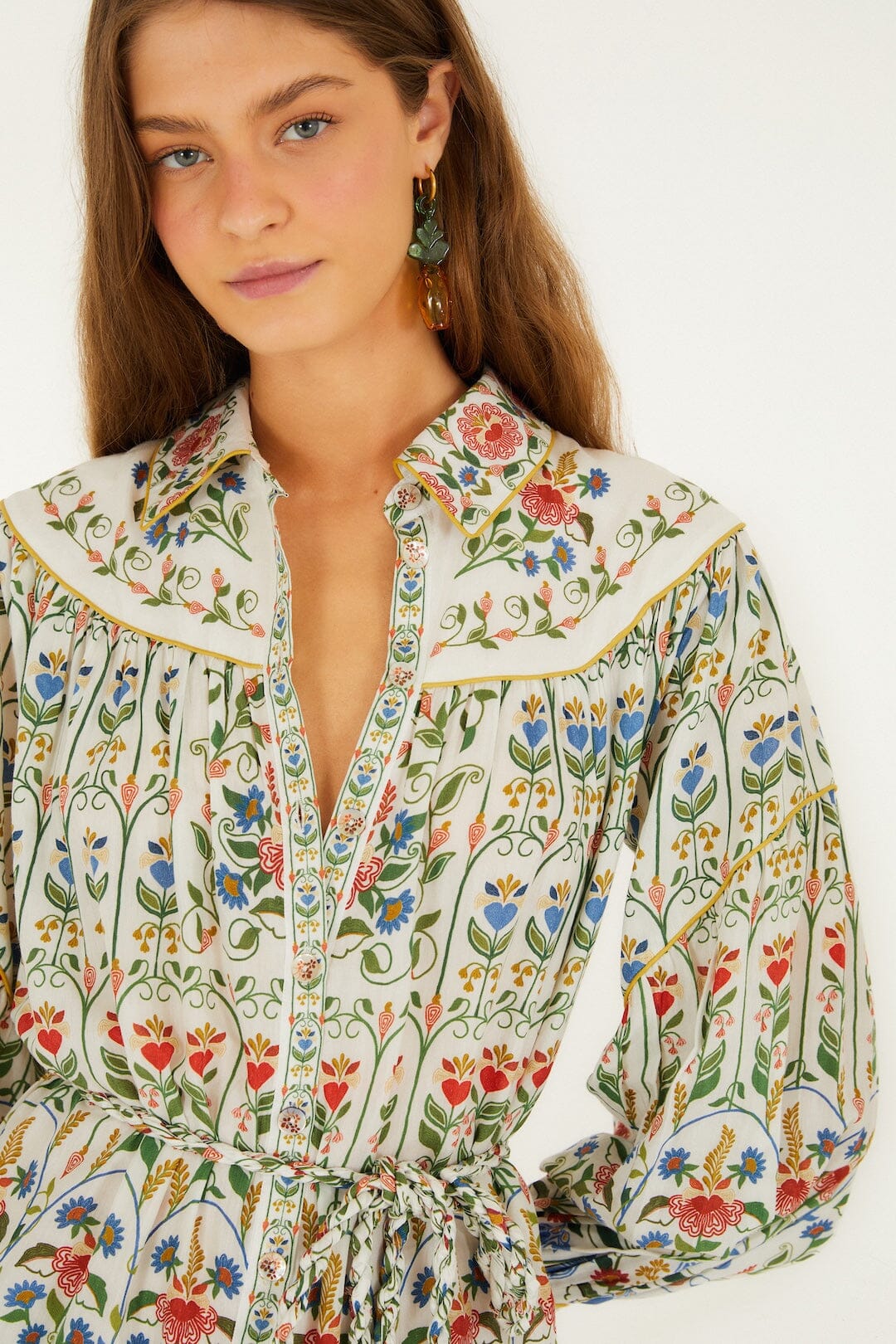 Stitched Garden Off White Robe courte - Stitched Garden Off White