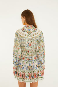 Stitched Garden Off White Robe courte - Stitched Garden Off White