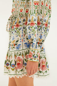 Stitched Garden Off White Robe courte - Stitched Garden Off White