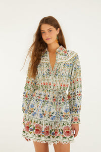 Stitched Garden Off White Robe courte - Stitched Garden Off White