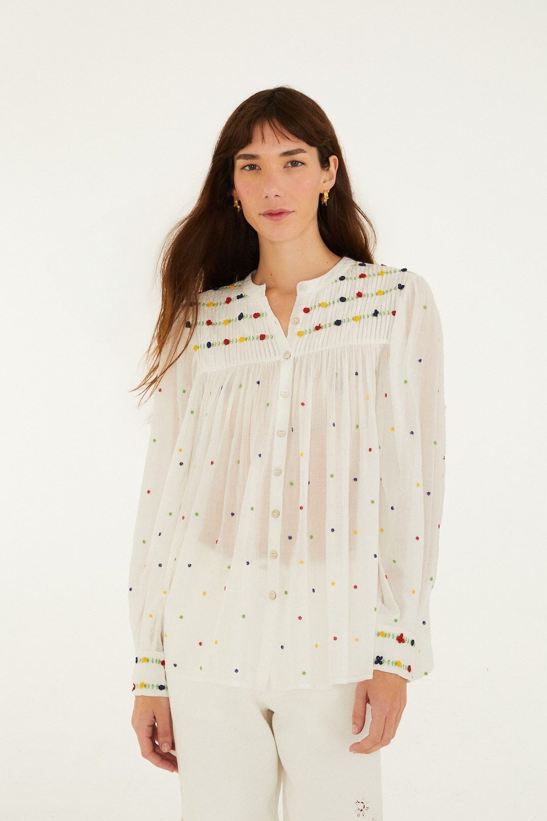 CHECK VUE_Off White Blouse - Off White