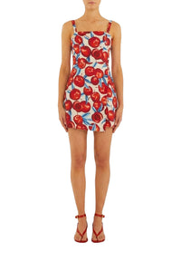 Robe courte Cherry Blossom en lin - Rose