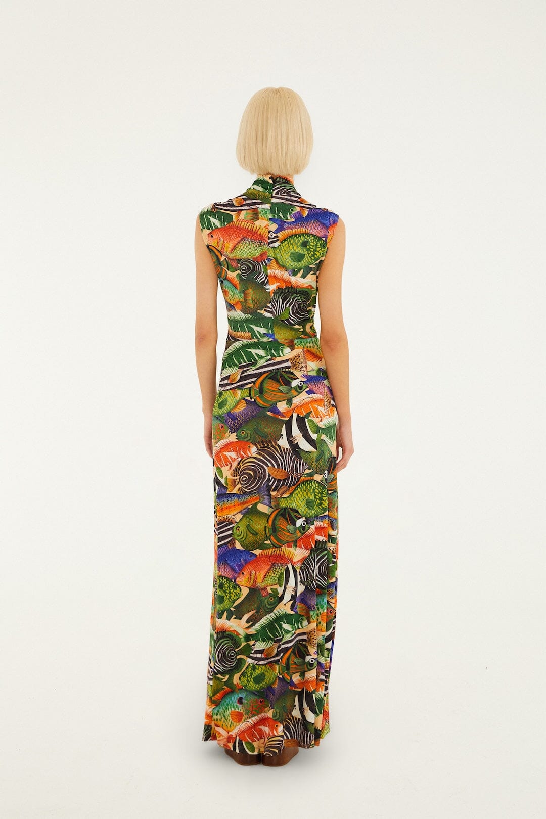 Fish Sea Multicolor Robe longue - Fish Sea Multicolor