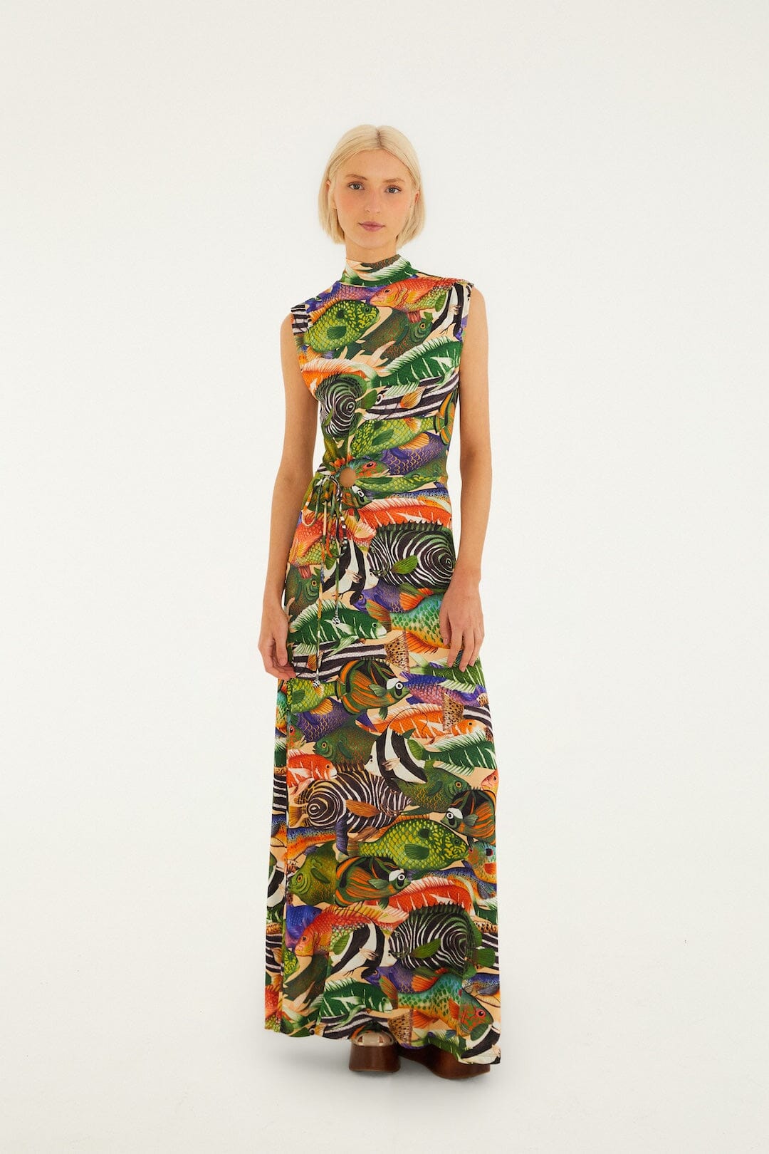 Fish Sea Multicolor Robe longue - Fish Sea Multicolor