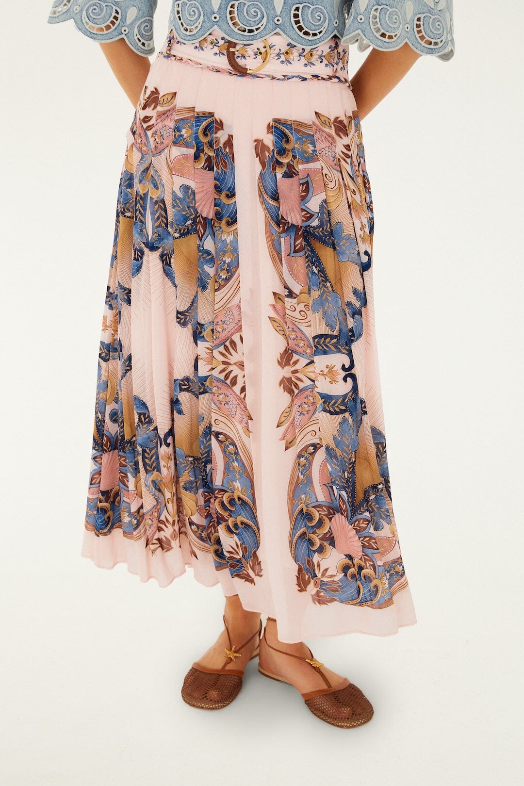 Sea Garden Scarf Soft Pink Jupe - Sea Garden Scarf Soft Pink