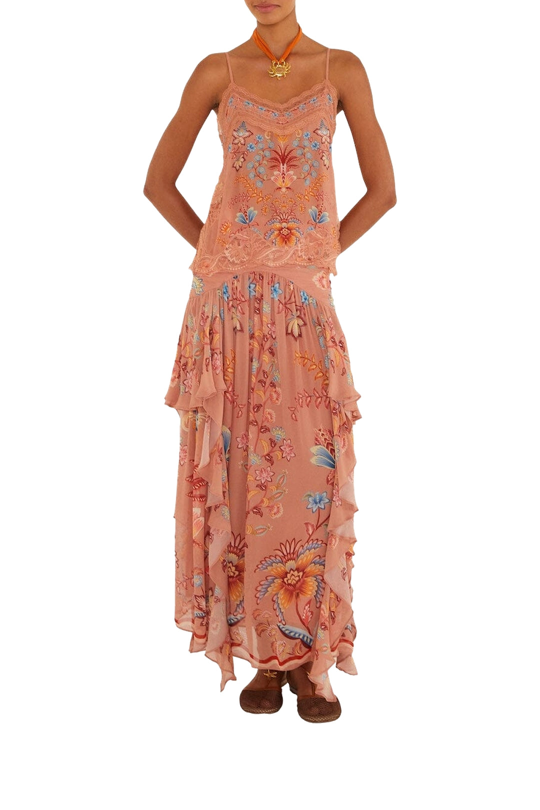 NEW_DIFFUSELY_Boho Enchance Mocha Jupe - Boho Enchance Mocha