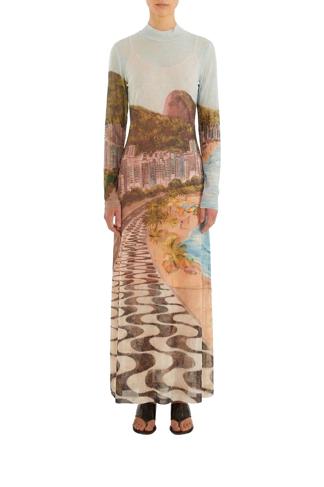 Robe longue Copacabana Beach - Multicolore