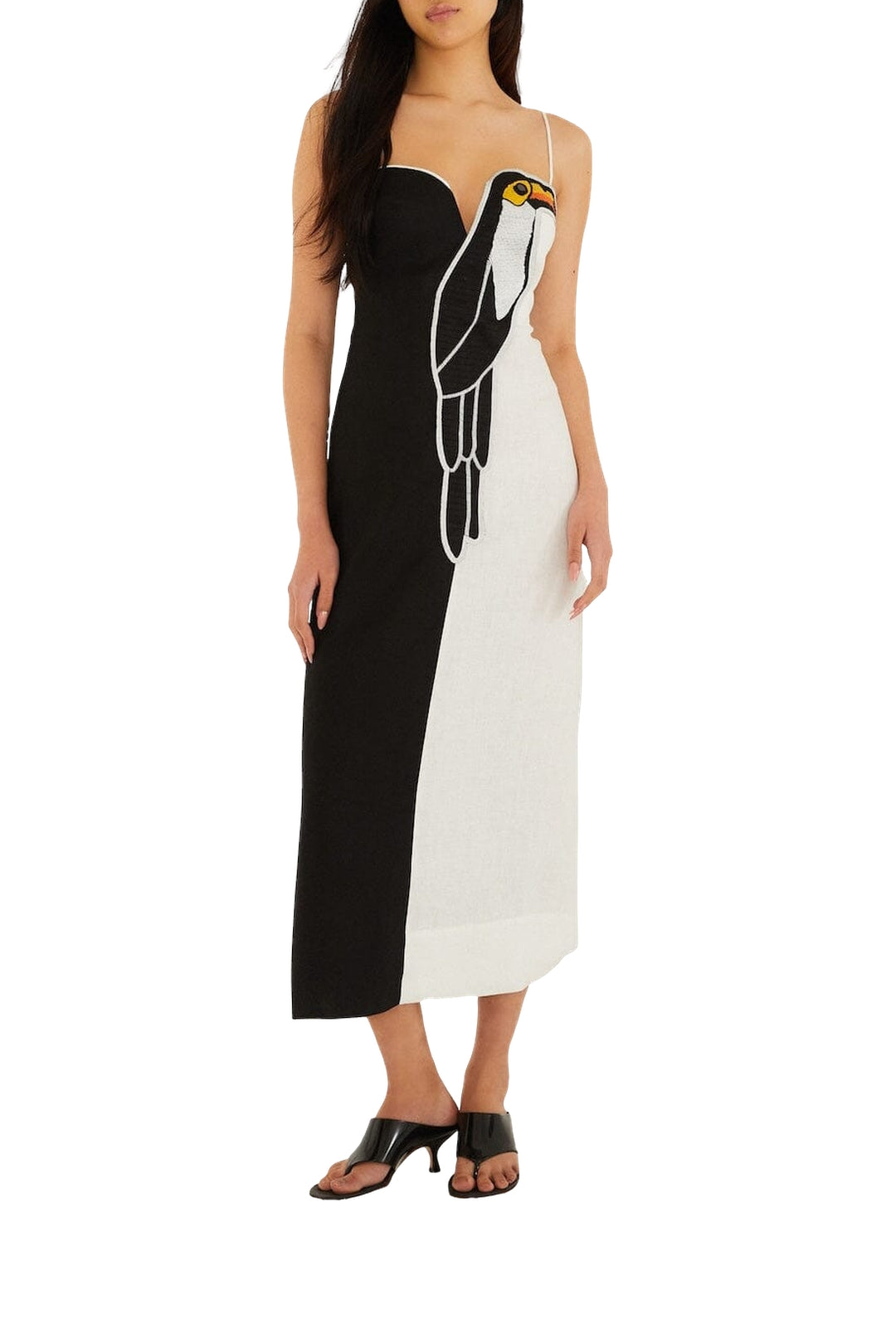 NEW_DIFFUSELY_Black And White Robe longue - Black And White