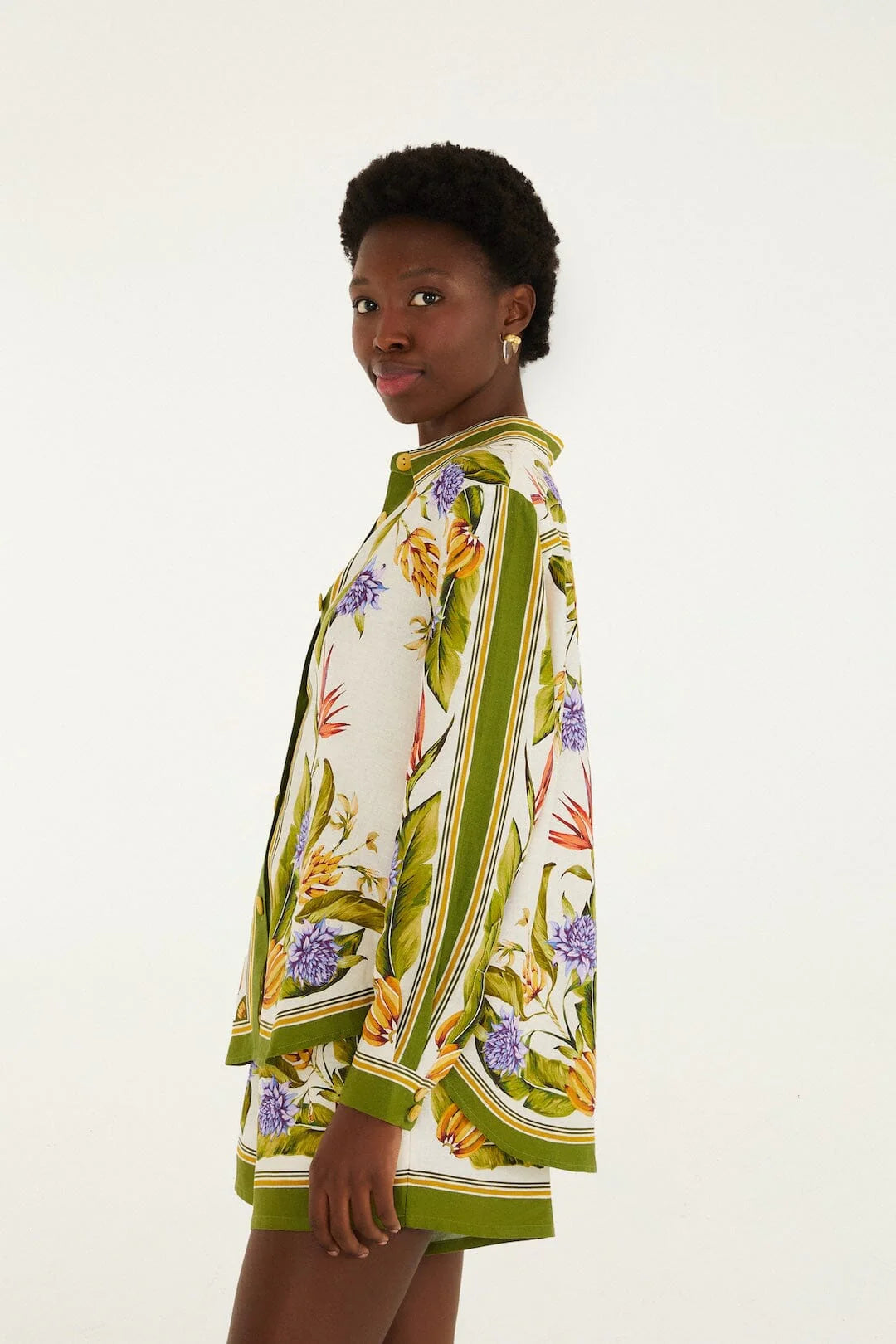 DIFFUSELY_Tropical Scarf Sand Short - Tropical Scarf Sand