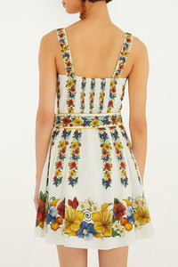 Tropi short linen dress - Beige