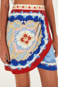 Cherry Royalty Scarf Blue Jupe - Cherry Royalty Scarf Blue