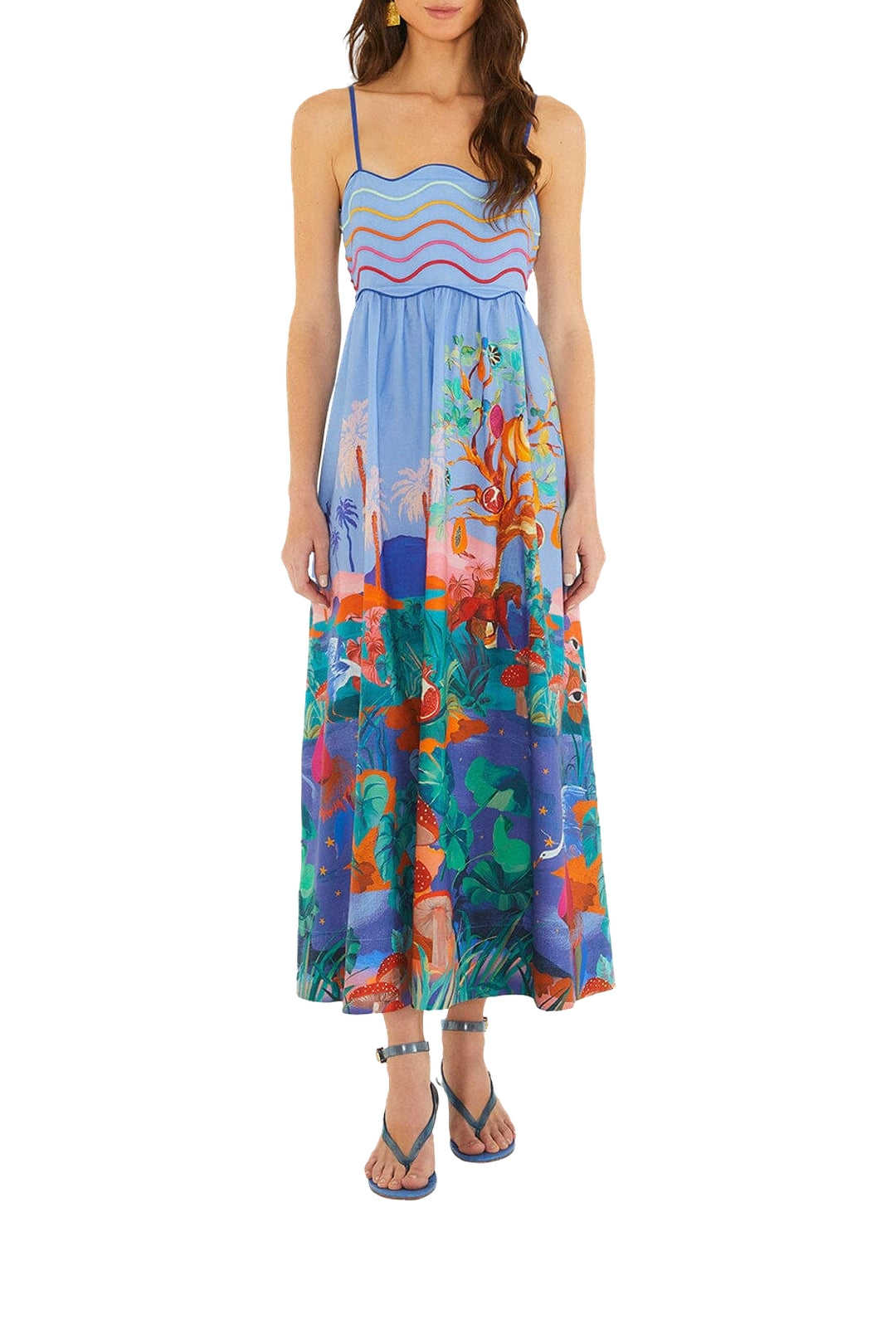 DIFFUSELY_Landscape Multicolor Robe longue - Landscape Multicolor
