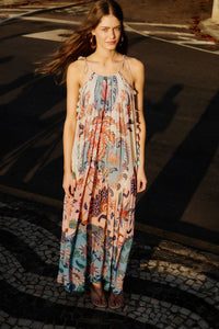 Boho Floral Delhi Mix Robe longue - Boho Floral Delhi Mix