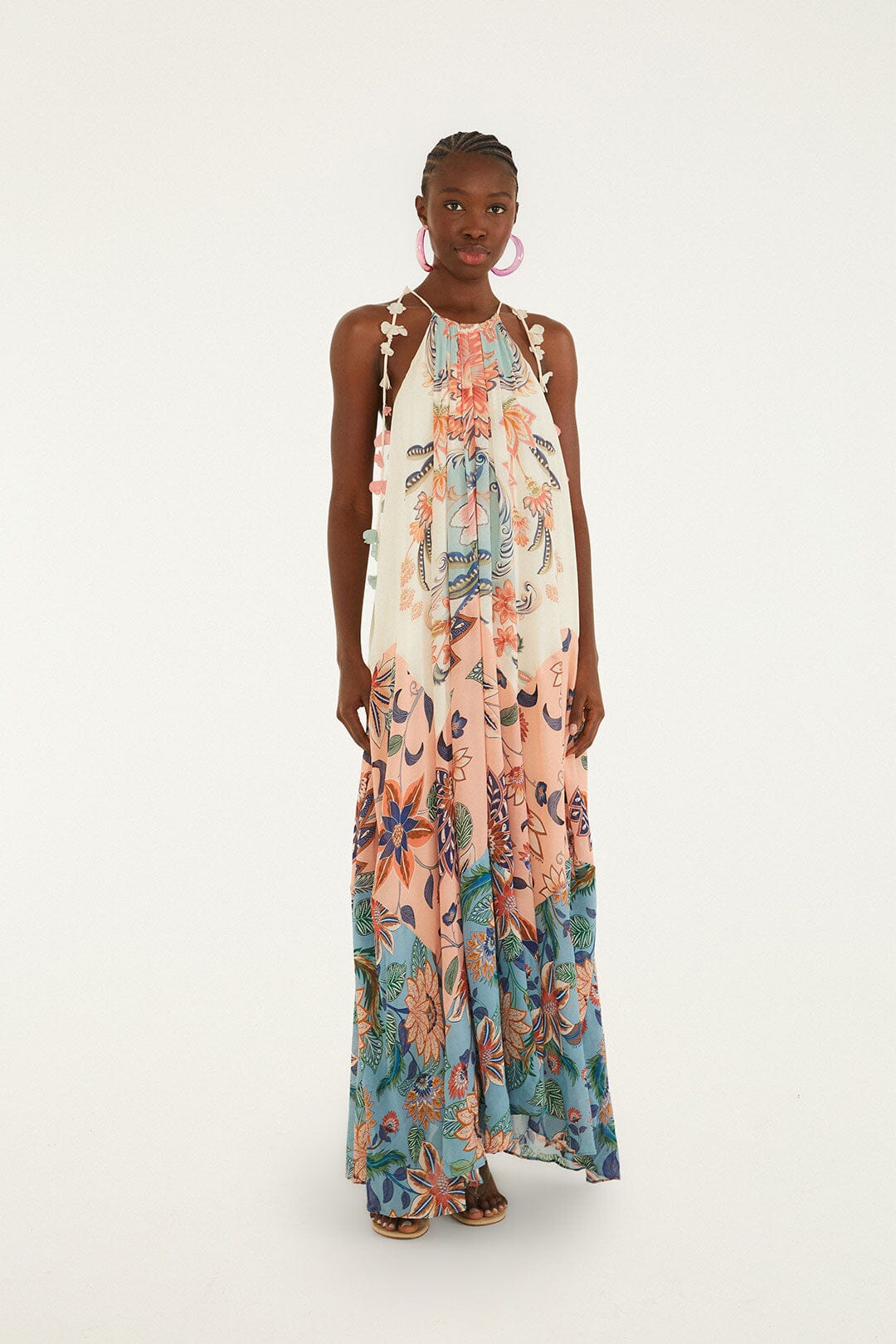 Boho Floral Delhi Mix Robe longue - Boho Floral Delhi Mix