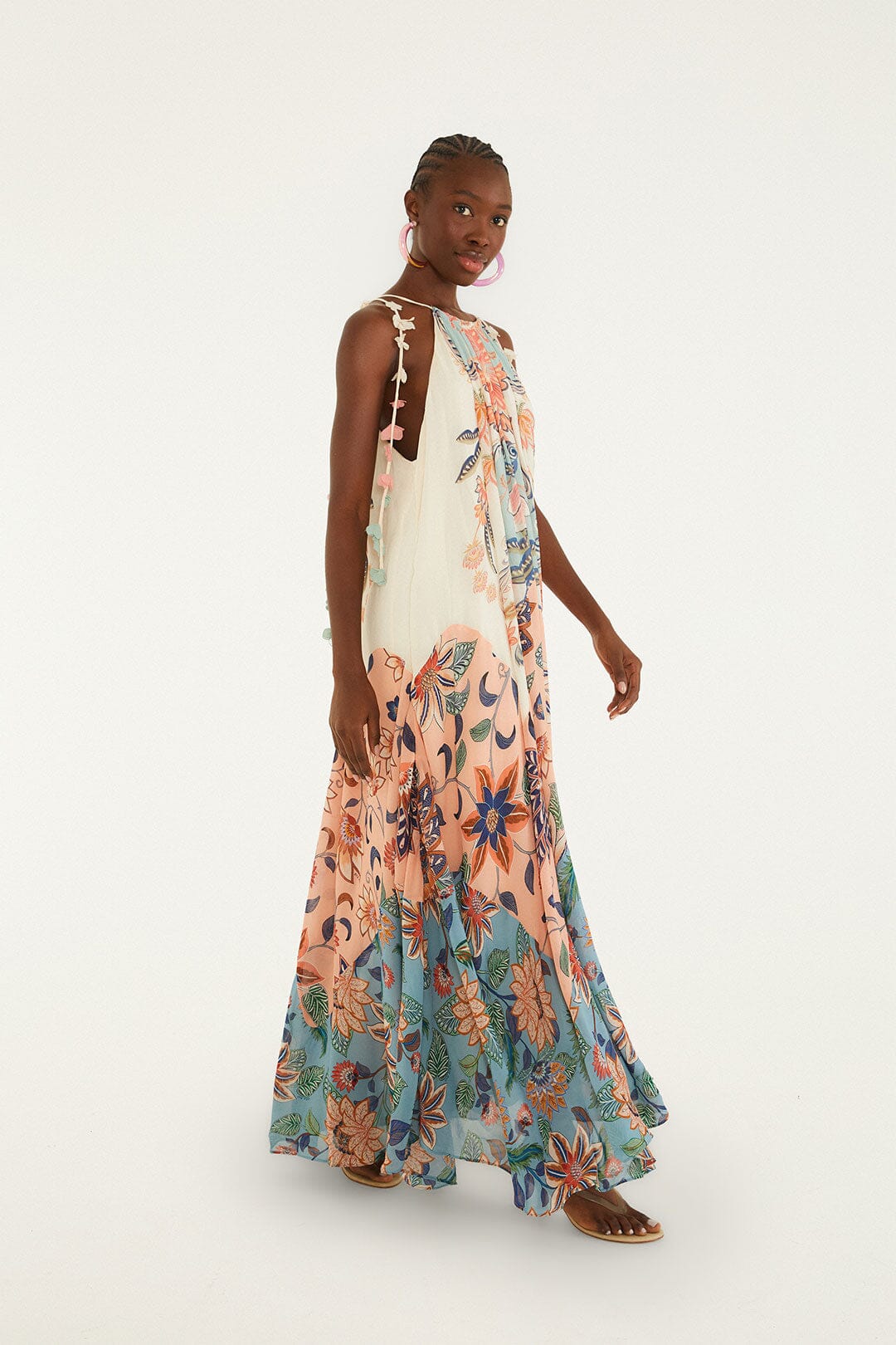 Boho Floral Delhi Mix Robe longue - Boho Floral Delhi Mix