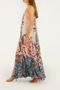 Robe longue Boho Floral - Multicolore