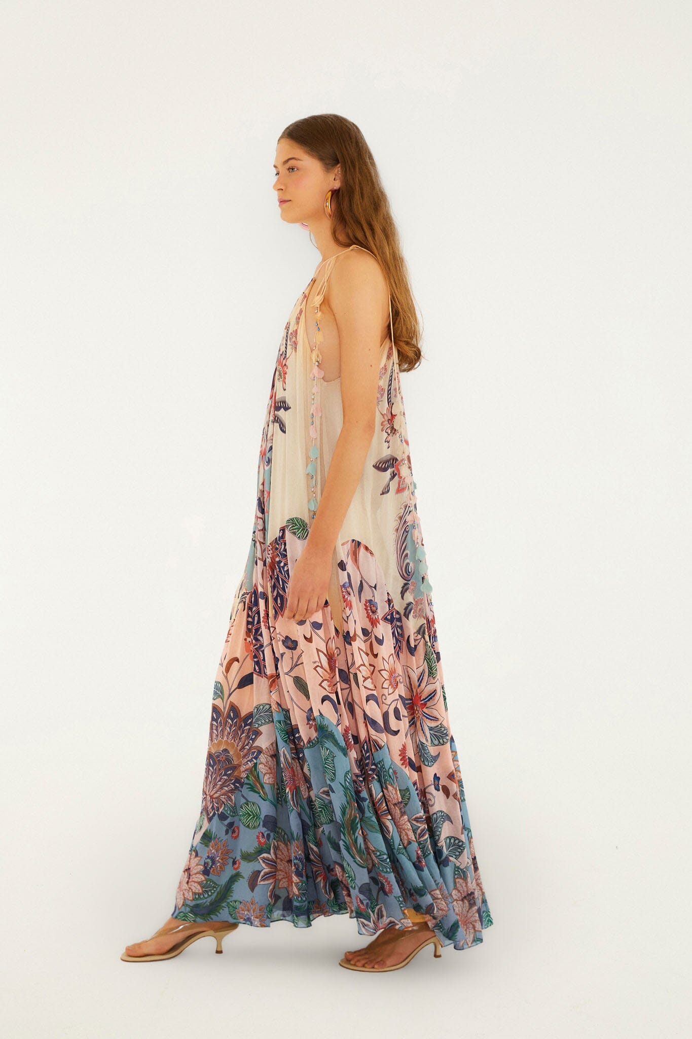 Boho Floral Delhi Mix Robe longue - Boho Floral Delhi Mix