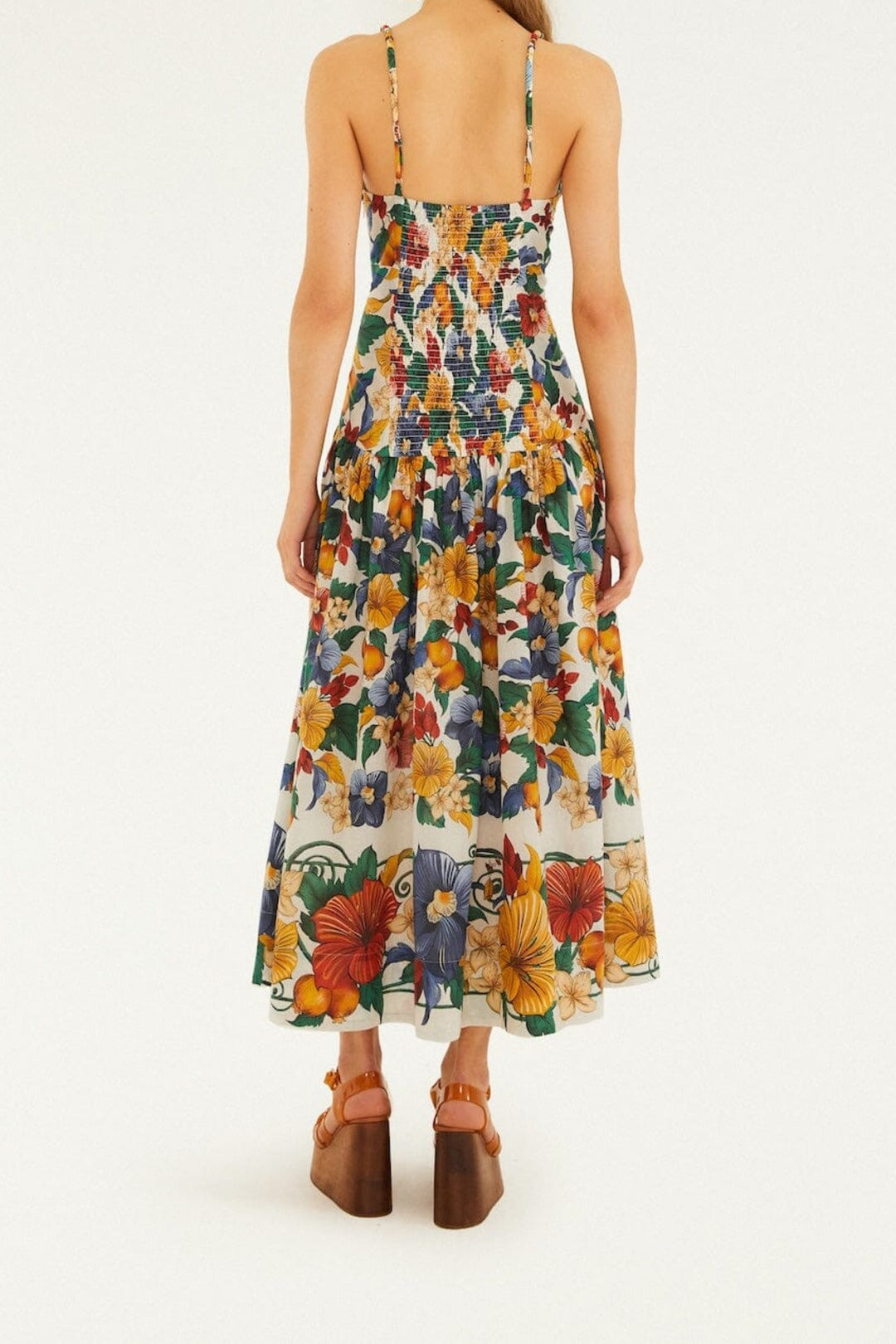 Robe midi Tropi - Beige