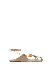 Sandales à lacer en cuir - Rose