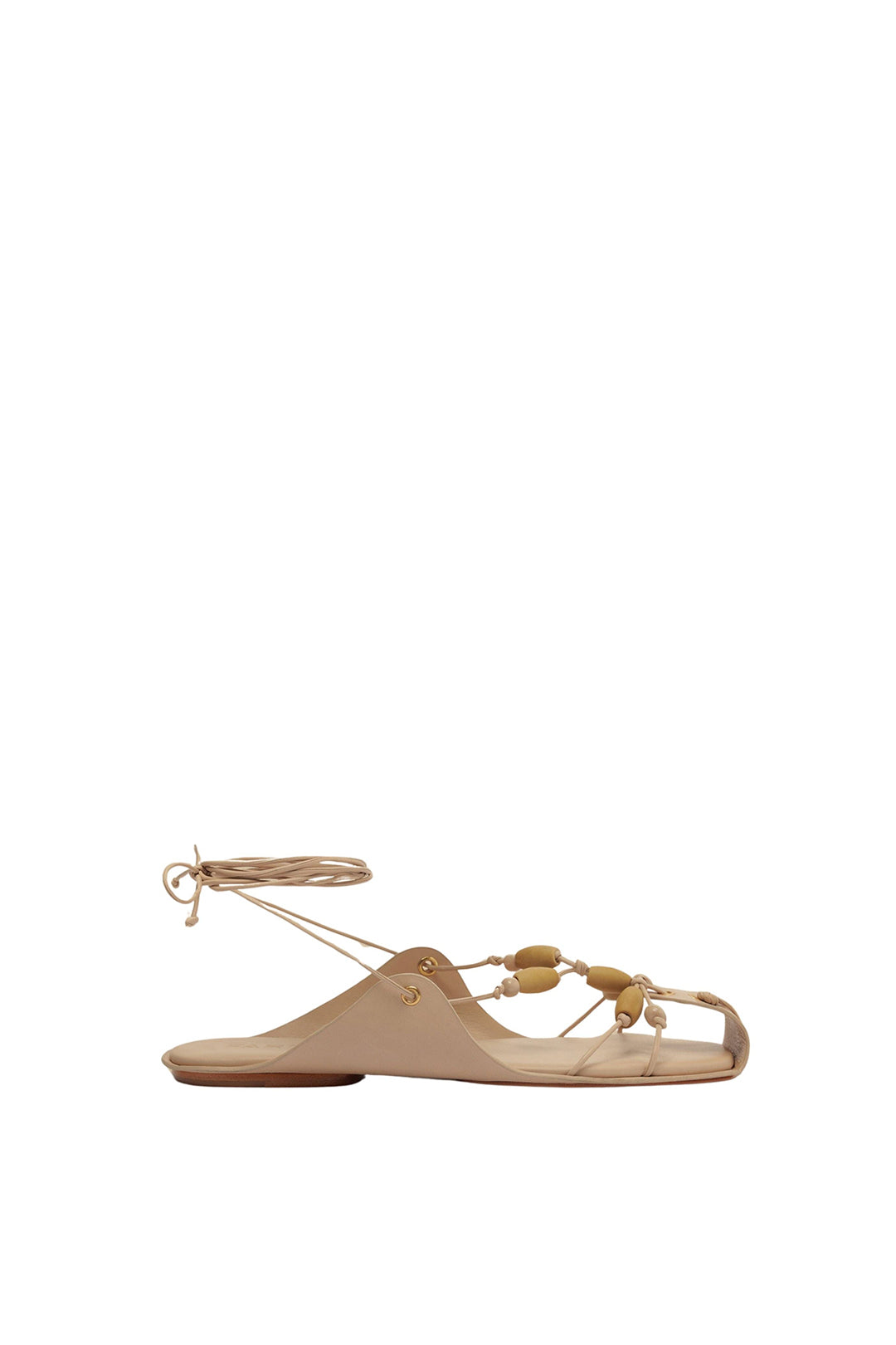 Sandales à lacer en cuir - Rose