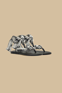 Sandales à lanières en cuir - Multicolore