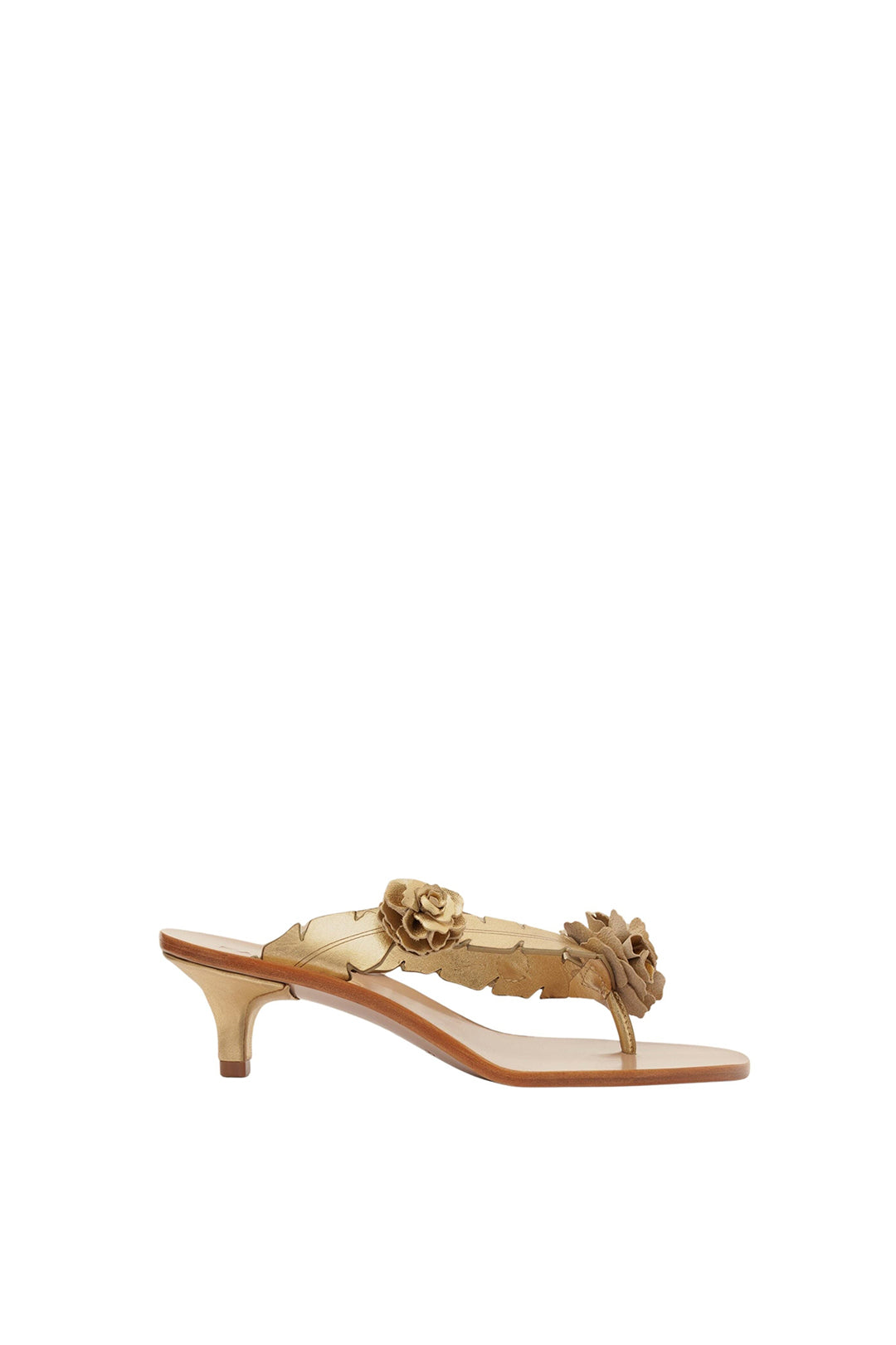 Kitten Blooming sandals in leather - Gold