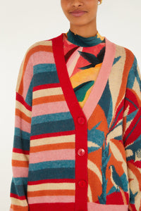 forest Multicolor Cardigan - forest Multicolor