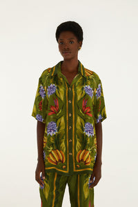 DIFFUSELY_Tropical Scarf Green Chemise Homme - Tropical Scarf Green