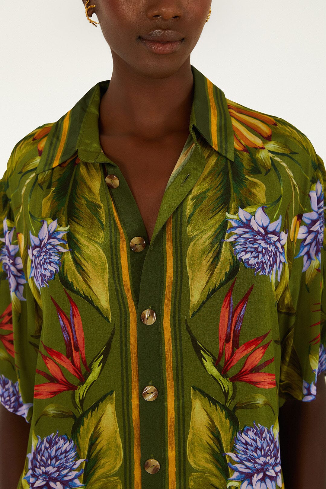 DIFFUSELY_Tropical Scarf Green Chemise Homme - Tropical Scarf Green