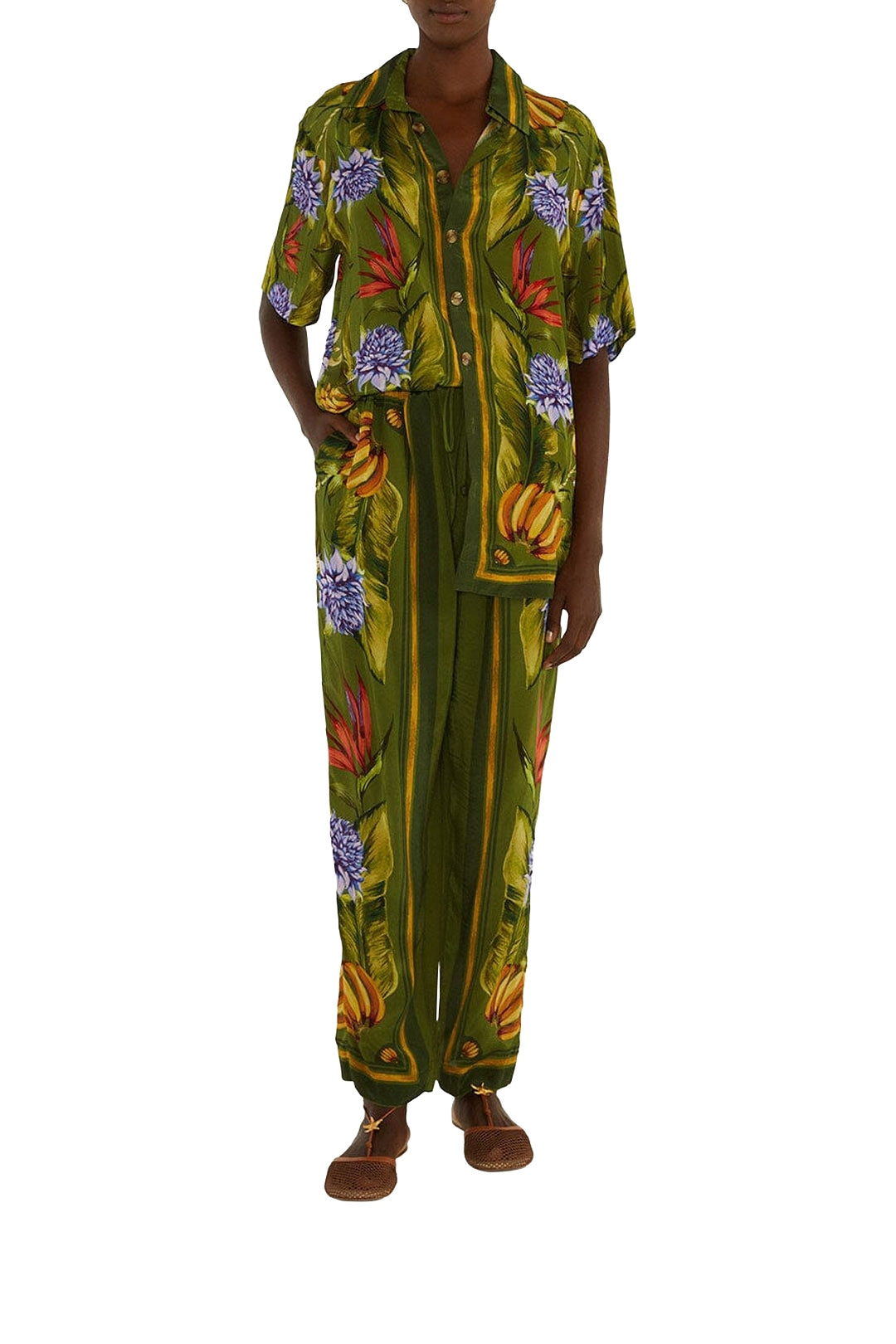 DIFFUSELY_Tropical Scarf Green Chemise Homme - Tropical Scarf Green