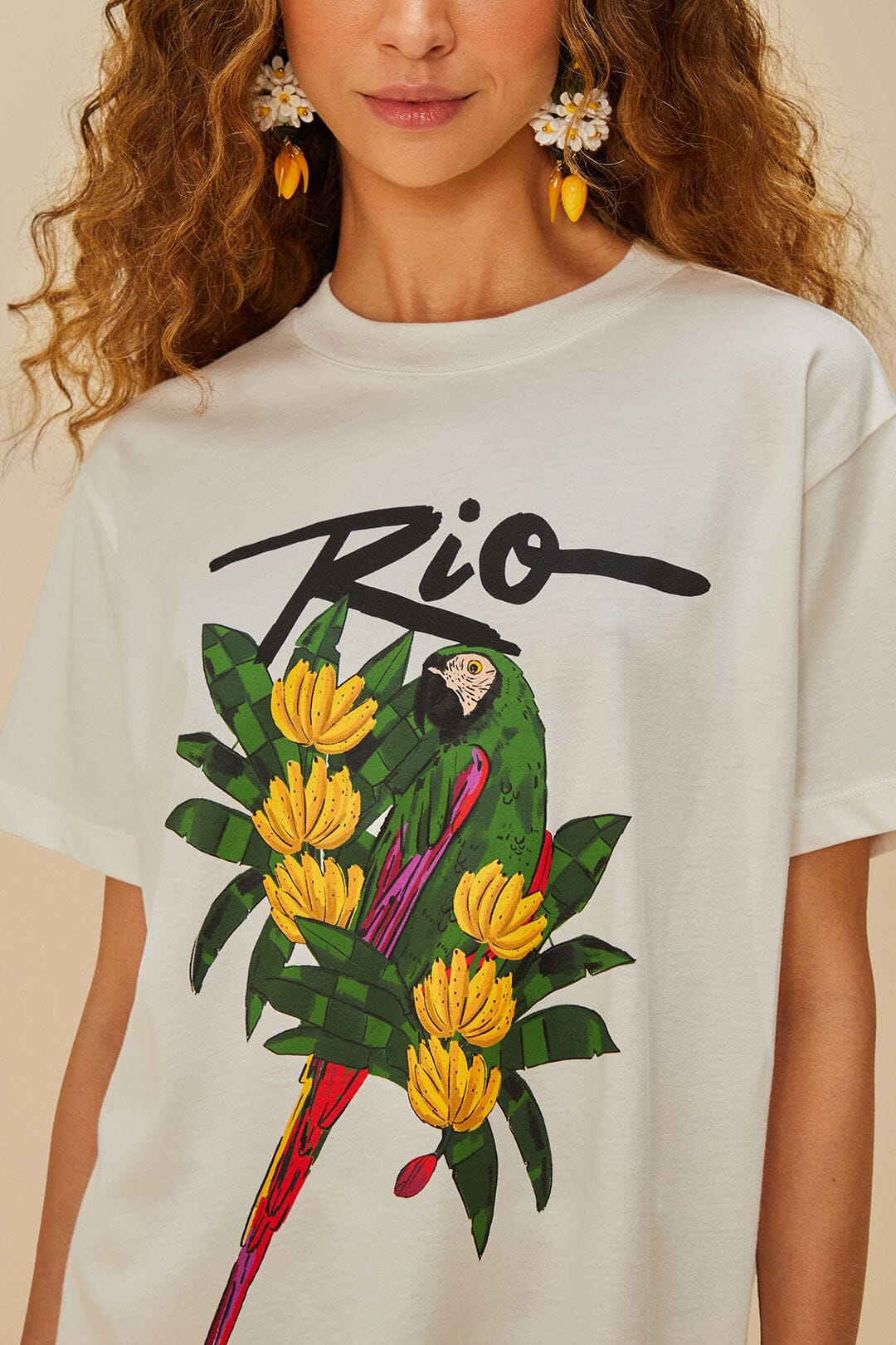 T-shirt Rio Macaw en coton - Blanc