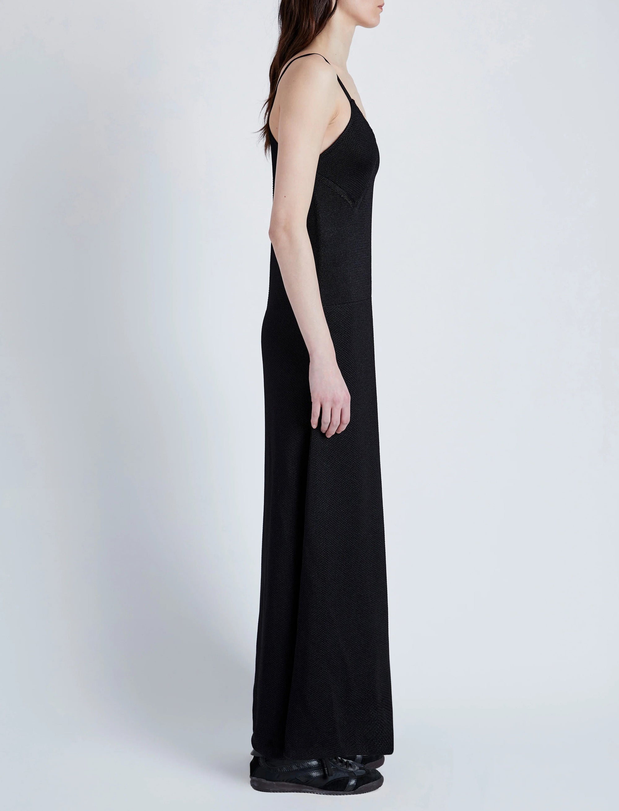 Robe Bella à bretelles en laquée - Black