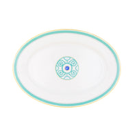 Plat ovale Grand Parc en porcelaine - Or