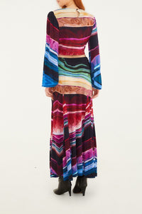 Jupe longue Precious Gems - Multicolore