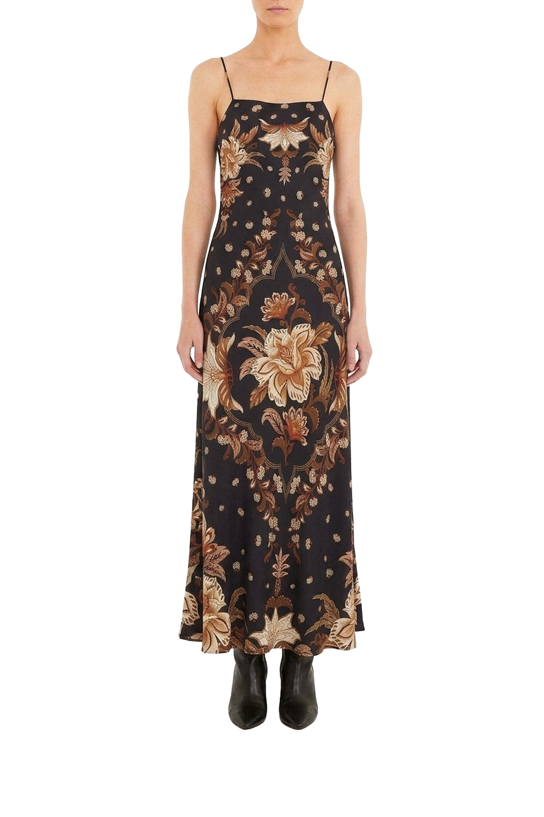 Robe longue Majestic Garden - Noir