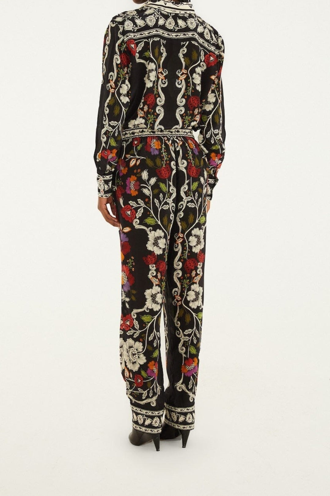 Pantalon Rococo Flowers - Noir