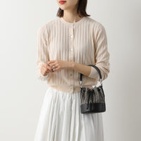 Mini sac godet The Bucket - Beige Multicolor