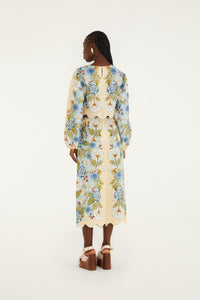 Garden Scarf Blue Jupe - Garden Scarf Blue