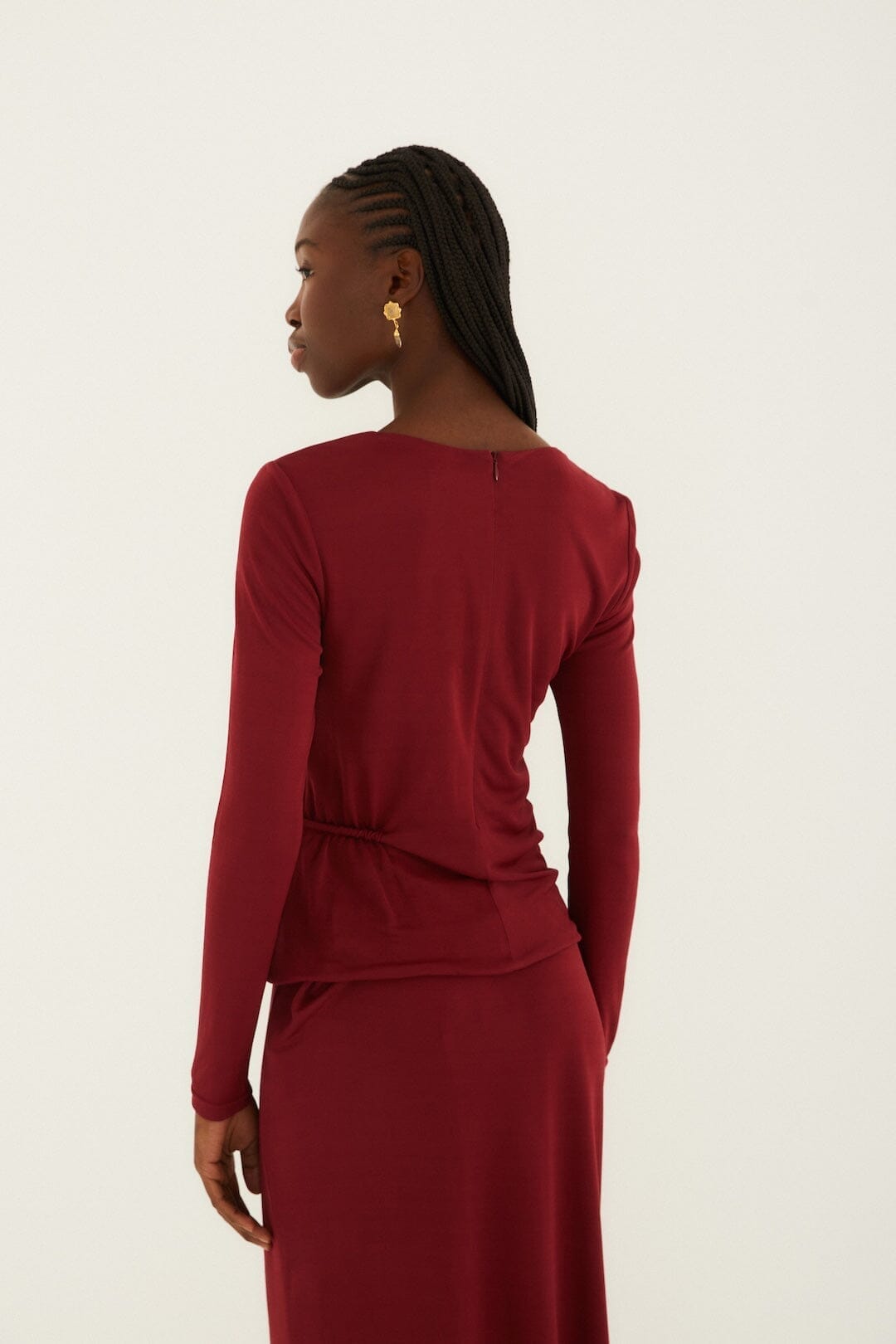 Burgundy Blouse - Burgundy