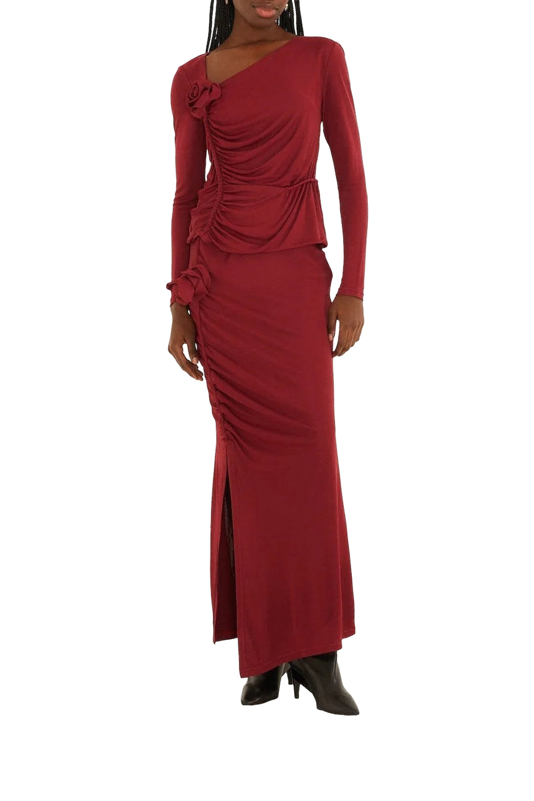NEW_DIFFUSELY_Burgundy Jupe - Burgundy